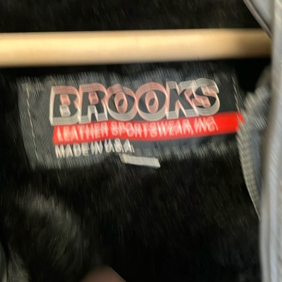 Brooks vintage motorcycle bomber grey Bomber Jacket made in usa size 32 - Picture 2 of 8